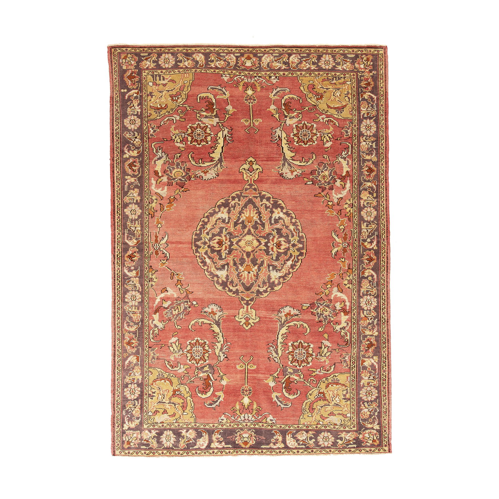 Authentic Handmade Anatolia Wool Carpet 69.3 x 101.6 Inches: Authentic Handmade Anatolia Wool Carpet 69.3 x 101.6 Inches Discover the beauty of this Authentic Handmade Anatolia Wool On Wool Carpet. This exquisite piece showcases traditional craftsmanship with i
