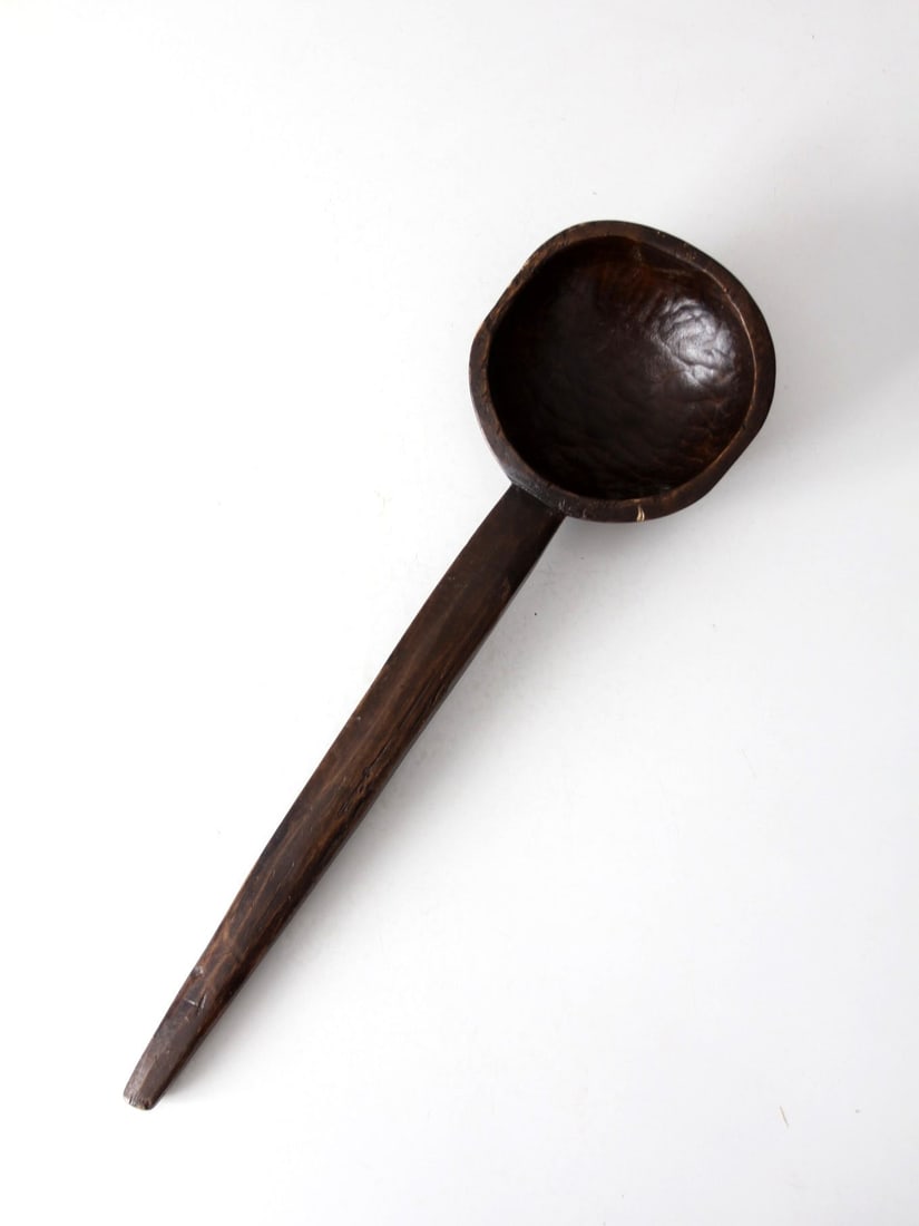 Rustic 19.75 Inch Hand-Carved Wooden Spoon (1 of 10)