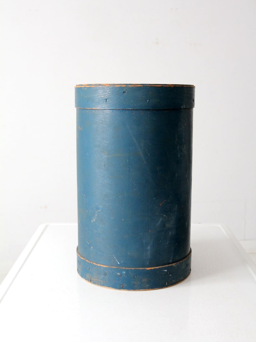 Rustic Antique Blue Painted Pantry Box for Farmhouse Decor: Rustic Antique Blue Painted Pantry Box for Farmhouse Decor Enhance your home with this charming antique blue painted pantry box, perfect for adding a touch of farmhouse style. Its weathered blue finis