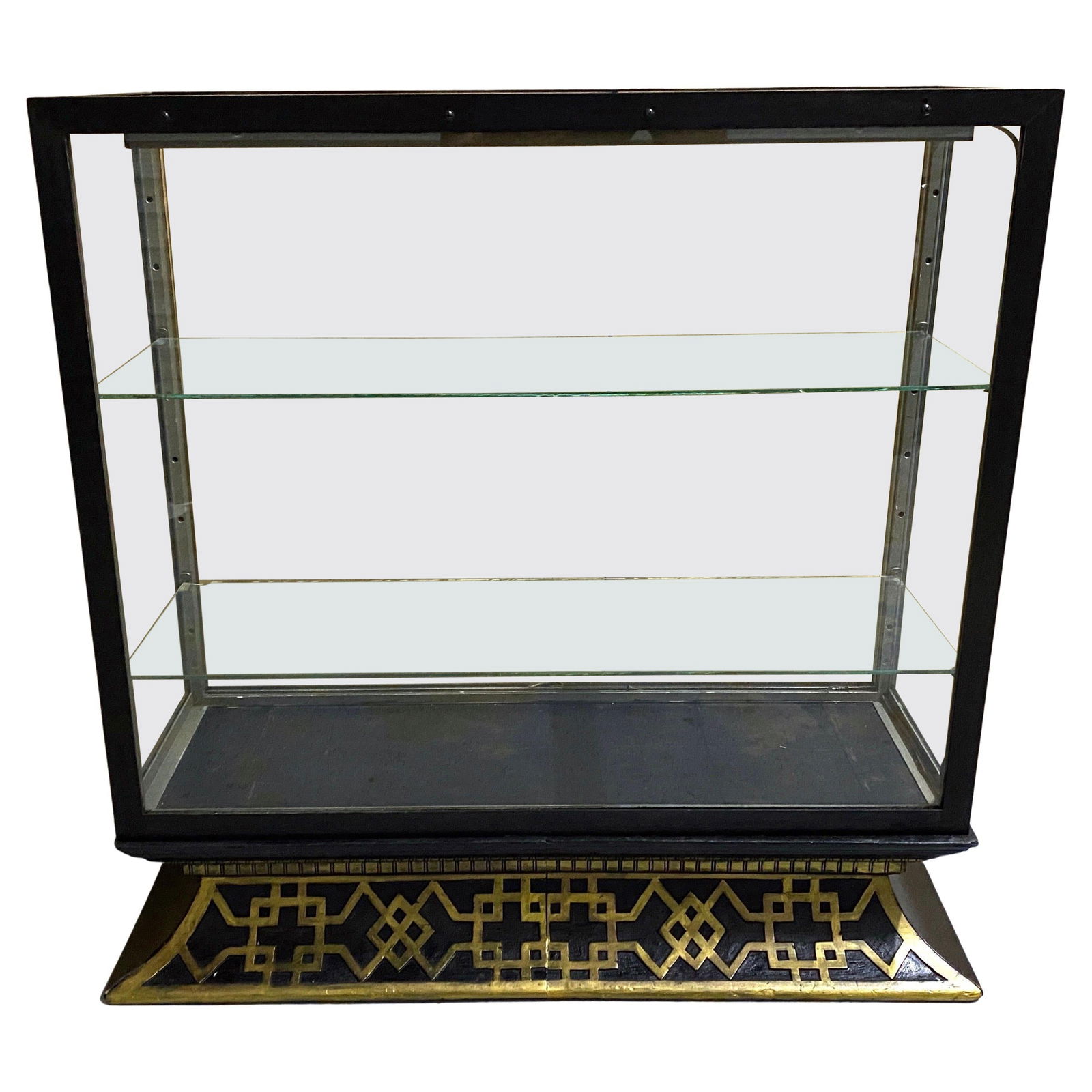 1920s Art Deco Chinese Motif Display Case from Cartier NYC: 1920s Art Deco Chinese Motif Display Case from Cartier NYC This exquisite Art Deco Chinese motif display case is a striking piece of retail history, embodying elegance and sophistication from the 1920