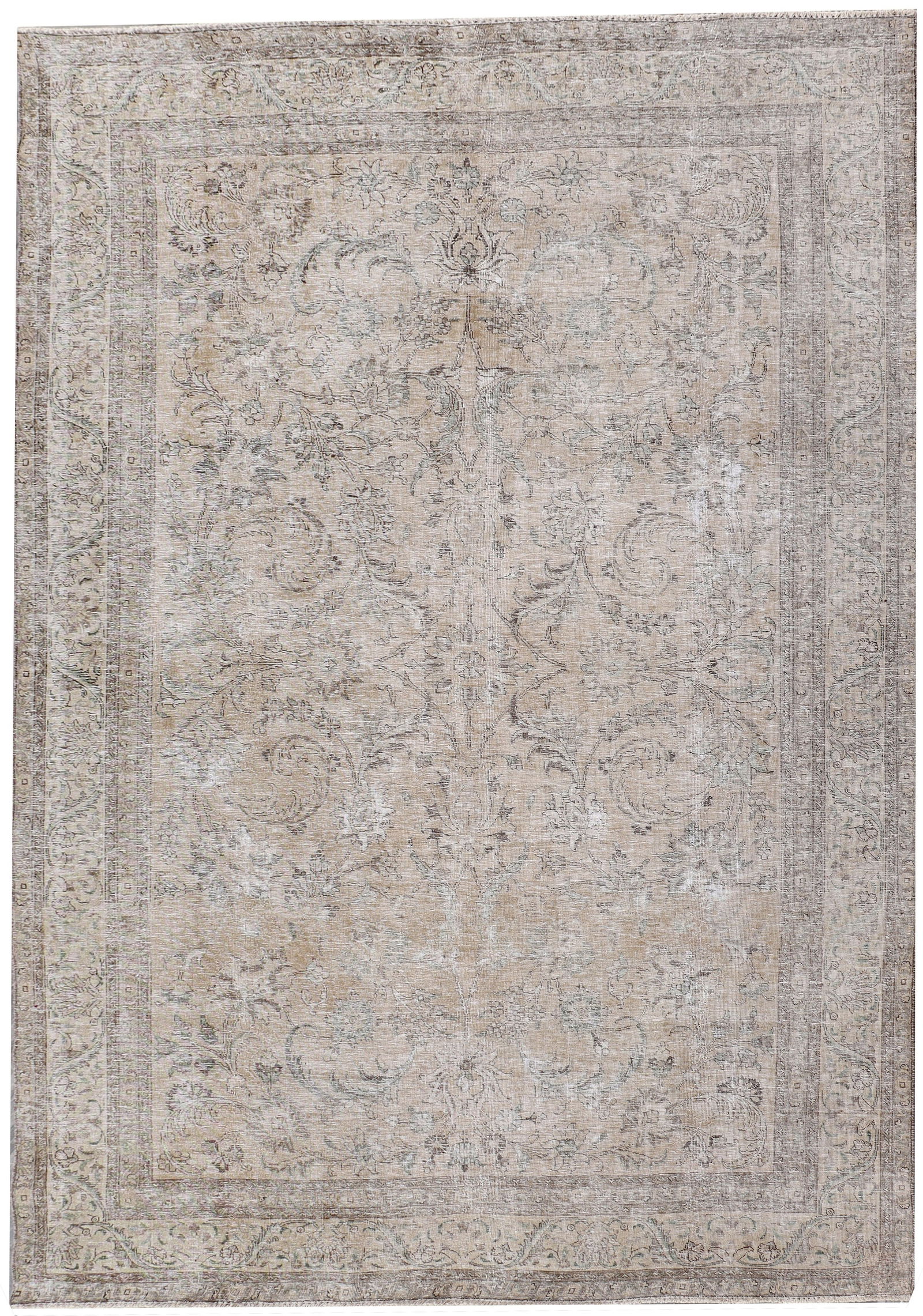 Vintage Hand-knotted Persian Rug 7.8 x 11 Faded Gray Wool: Vintage Hand-knotted Persian Rug 7.8 x 11 Faded Gray Wool Free continental US Shipping Enhance your living space with this vintage hand-knotted Persian rug, measuring 7.8 x 11 feet. This genuine handm