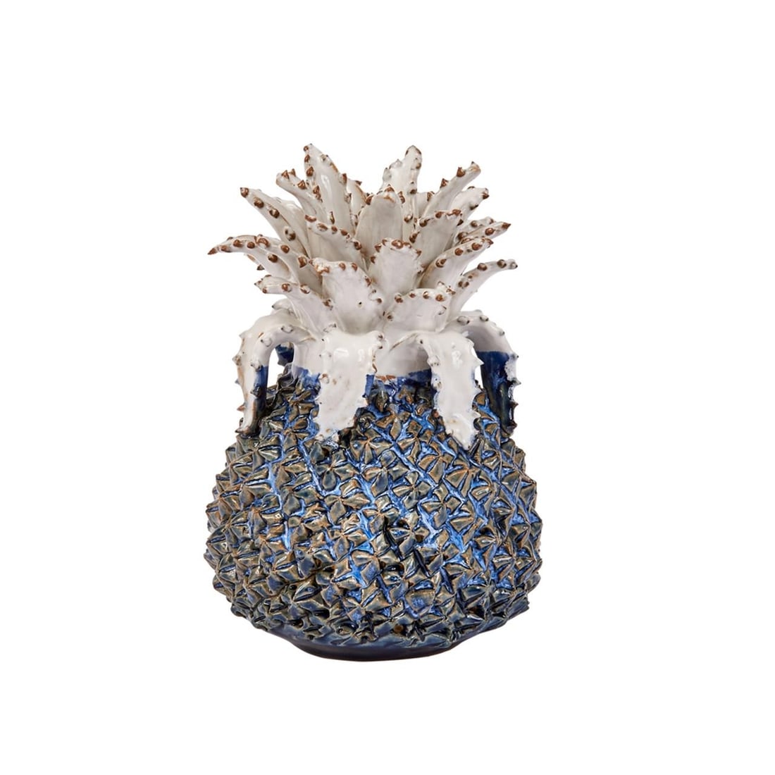 Handmade Thai Ceramic Pineapple Vase 6.5H 4.5W 4.5D: Handmade Thai Ceramic Pineapple Vase 6.5H 4.5W 4.5D Add a touch of elegance to your home decor with this stunning white ceramic pineapple vase. Crafted in a charming antique or vintage style, this pie