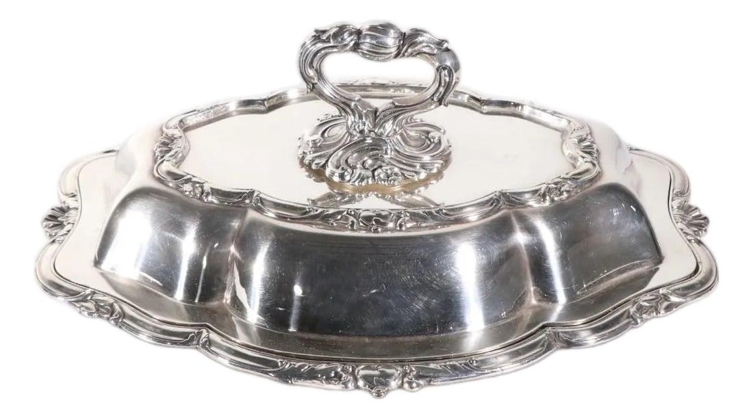 Classical European Style Silverplate Covered Entree Dish Late 1800s (1 of 10)
