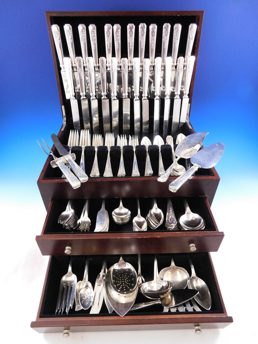 Whiting Madam Jumel Sterling Silver Flatware Set 190 pcs for 12 (1 of 11)