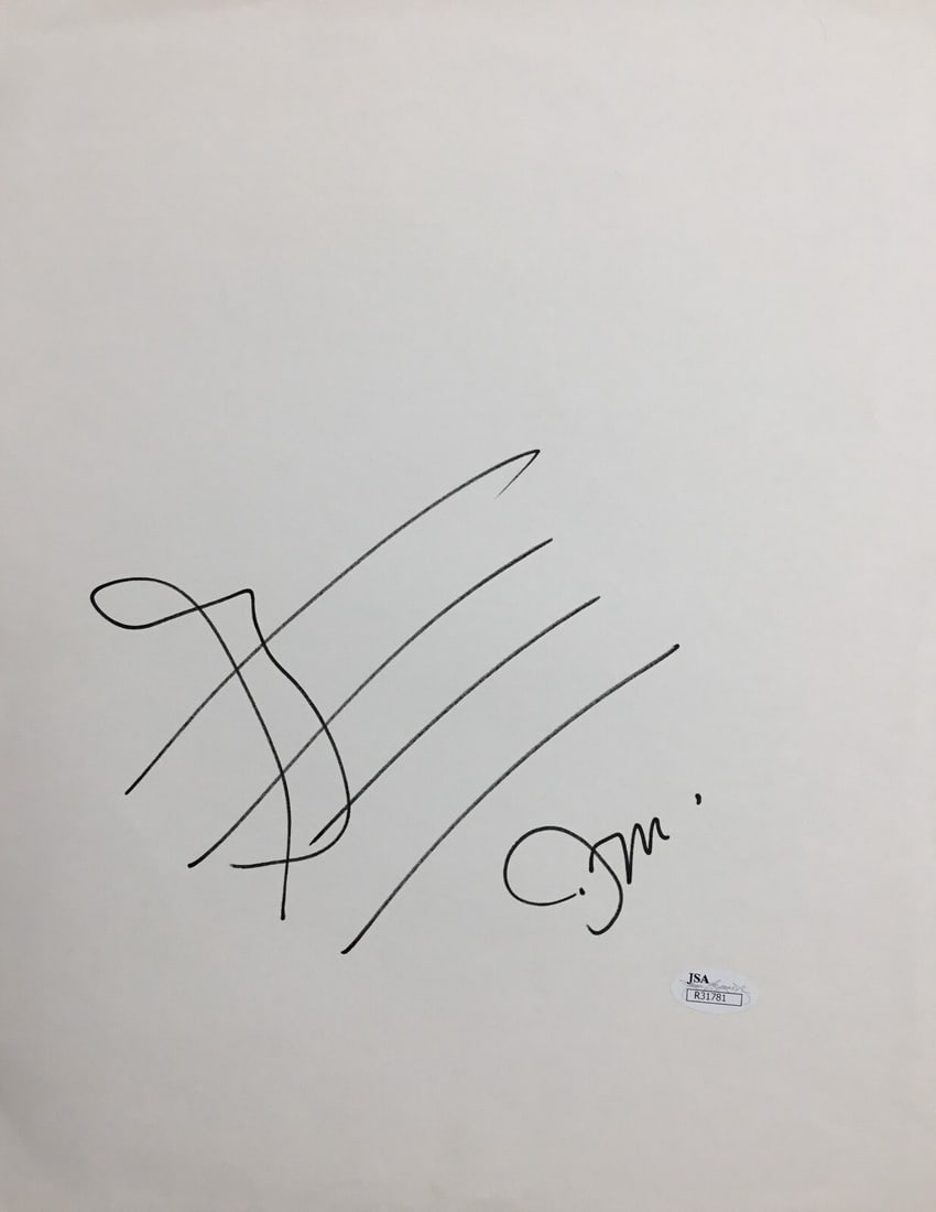 Johnny Mathis Signed Artwork Custom Framed Display with JSA COA - 2