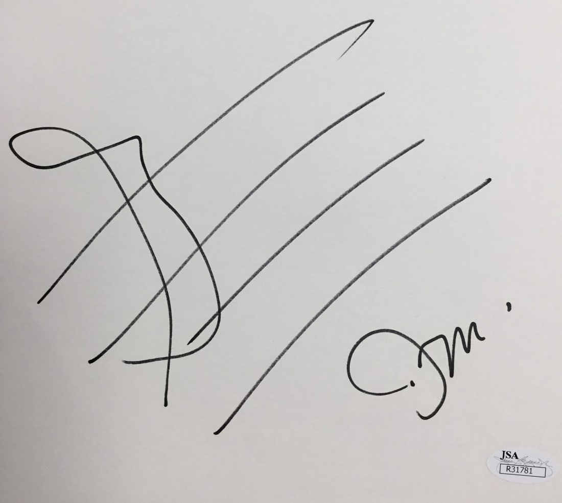 Johnny Mathis Signed Artwork Custom Framed Display with JSA COA - 4