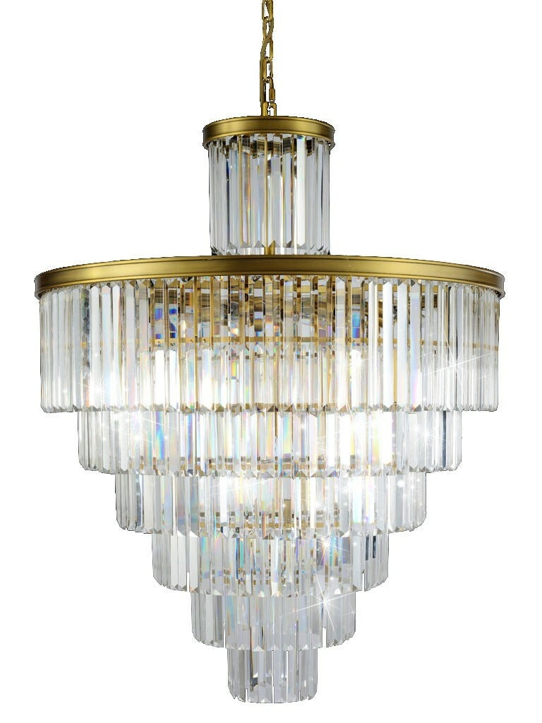 Castle Collection 24-Light Grand King Cut Crystal Chandelier in Bronze 40 Inch Height: Castle Collection 24-Light Grand King Cut Crystal Chandelier in Bronze 40 Inch Height This large modern chandelier features a bronze finish frame adorned with high-quality Grand King Cut K-9 crystals.