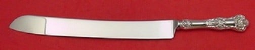 Dominick & Haff New King Sterling Silver Wedding Cake Knife 12": Dominick & Haff New King Sterling Silver Wedding Cake Knife 12" This exquisite wedding cake knife features the elegant New King pattern by Dominick & Haff. Crafted from sterling silver, it showcases a