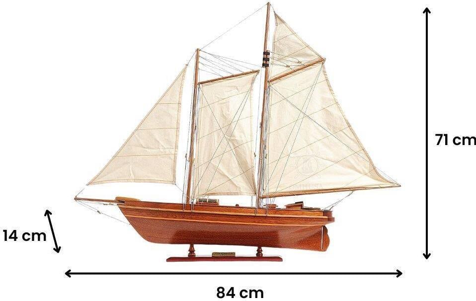 Handmade Nautical Cedar Yacht Model 28H 33W 5.50D (1 of 6)