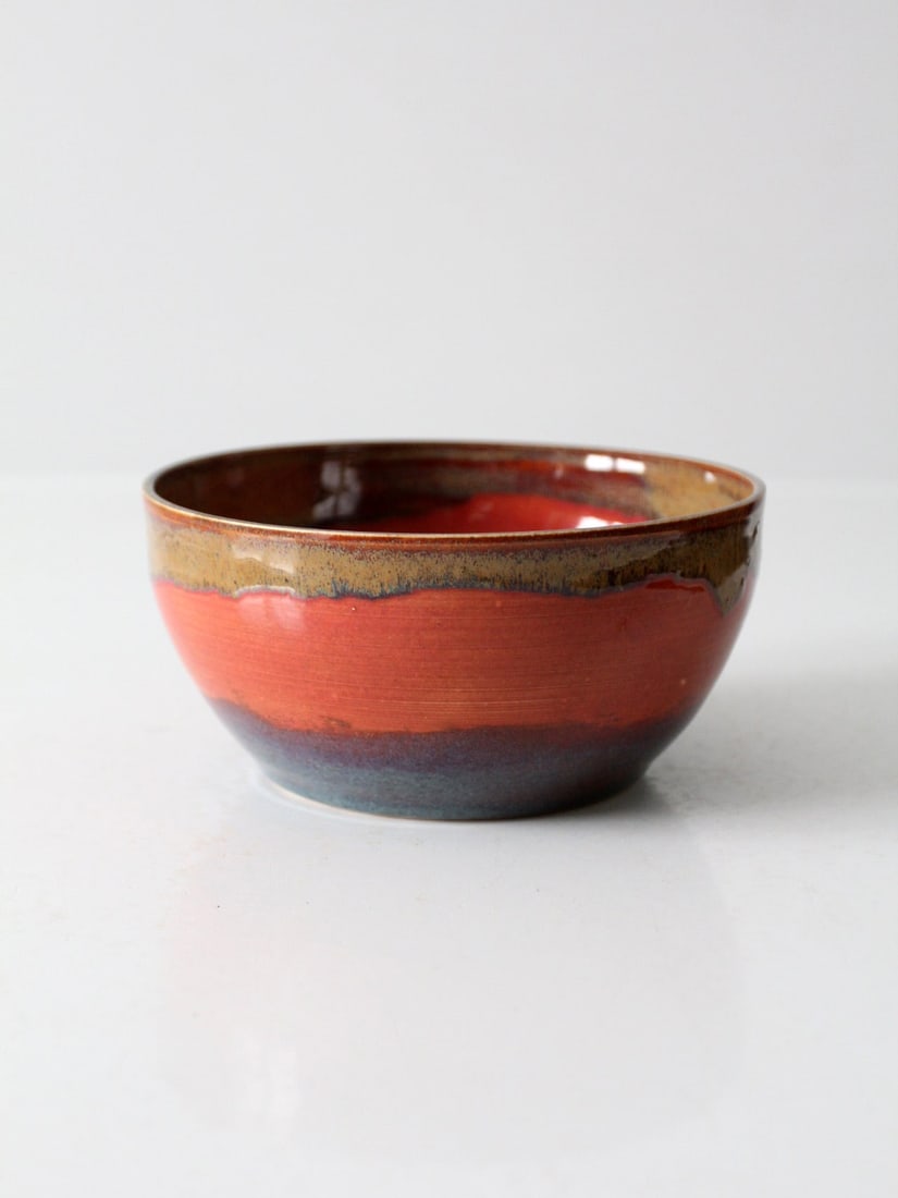 Handmade Vintage Studio Pottery Bowl with Earthy Glaze (1 of 10)