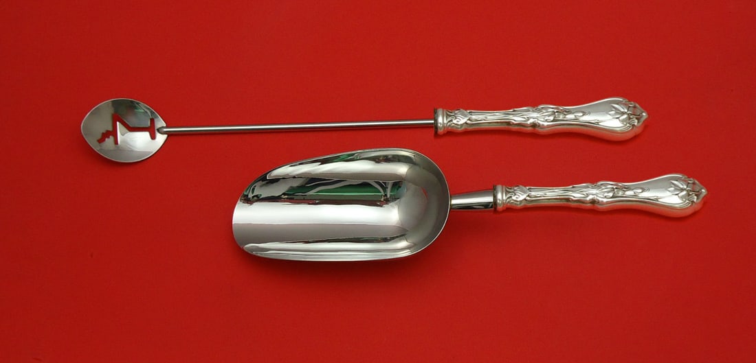 Violet by Whiting Custom Sterling Silver Bar Set 2pc Monogrammed: Violet by Whiting Custom Sterling Silver Bar Set 2pc Monogrammed Enhance your barware collection with this exquisite Violet by Whiting Sterling Silver Bar Set. This custom-made two-piece set features