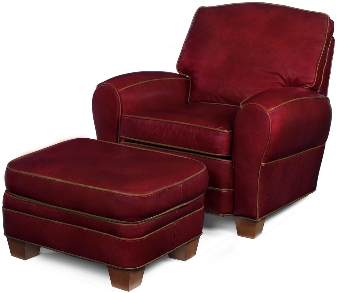 Handcrafted Maroon Leather Accent Chair USA: Handcrafted Maroon Leather Accent Chair USA This handcrafted maroon leather lounge chair is an elegant addition to any space, featuring a striking pyramid leg design and a comfortable poly fiber seat