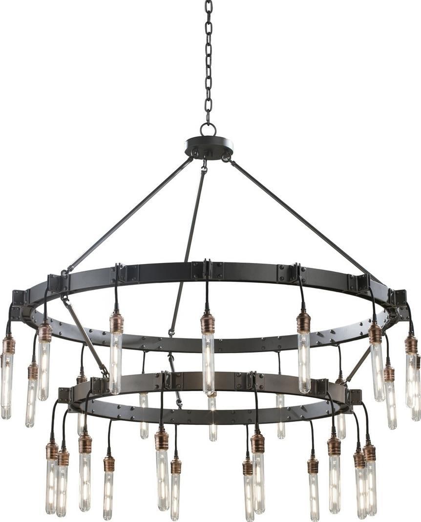 Kalco Stuyvesant 2-Tier Oval Chandelier Matte Gunmetal Brass Accents: Kalco Stuyvesant 2-Tier Oval Chandelier Matte Gunmetal Brass Accents Illuminate your space with the Stuyvesant Steel Chandelier, featuring elegant brass accents and an industrial style. This stunning