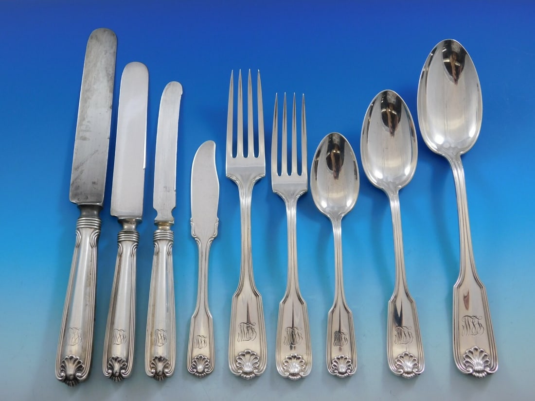 Towle Benjamin Franklin 73 Piece Sterling Silver Flatware Set with Storage Chest: Towle Benjamin Franklin 73 Piece Sterling Silver Flatware Set with Storage Chest Experience timeless elegance with the Benjamin Franklin sterling silver flatware set by Towle. This exquisite 73-piece