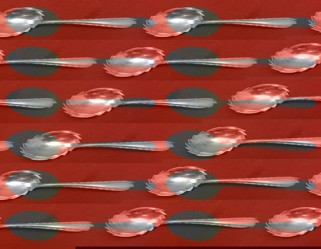 Towle Silver Flutes Sterling Silver Teaspoon Set of 12 pcs 5 7/8 inches: Towle Silver Flutes Sterling Silver Teaspoon Set of 12 pcs 5 7/8 inches This exquisite set includes 12 sterling silver teaspoons in the elegant Silver Flutes pattern by Towle. Each teaspoon measures 5