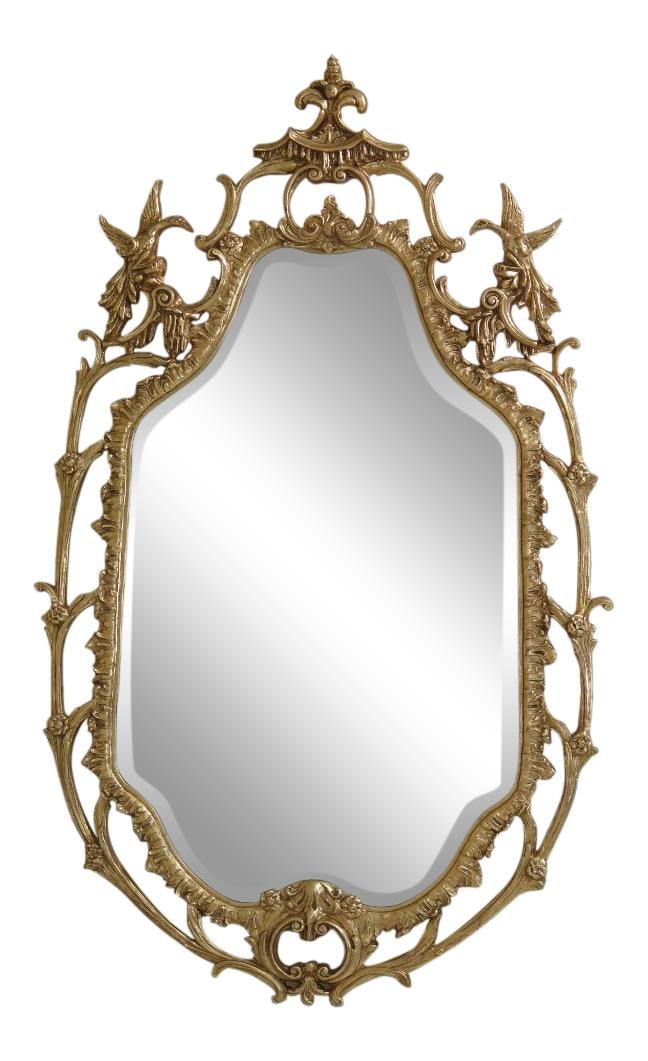 Friedman Brothers Belvedere Carved Framed Mirror 40 x 65 Gold (1 of 9)