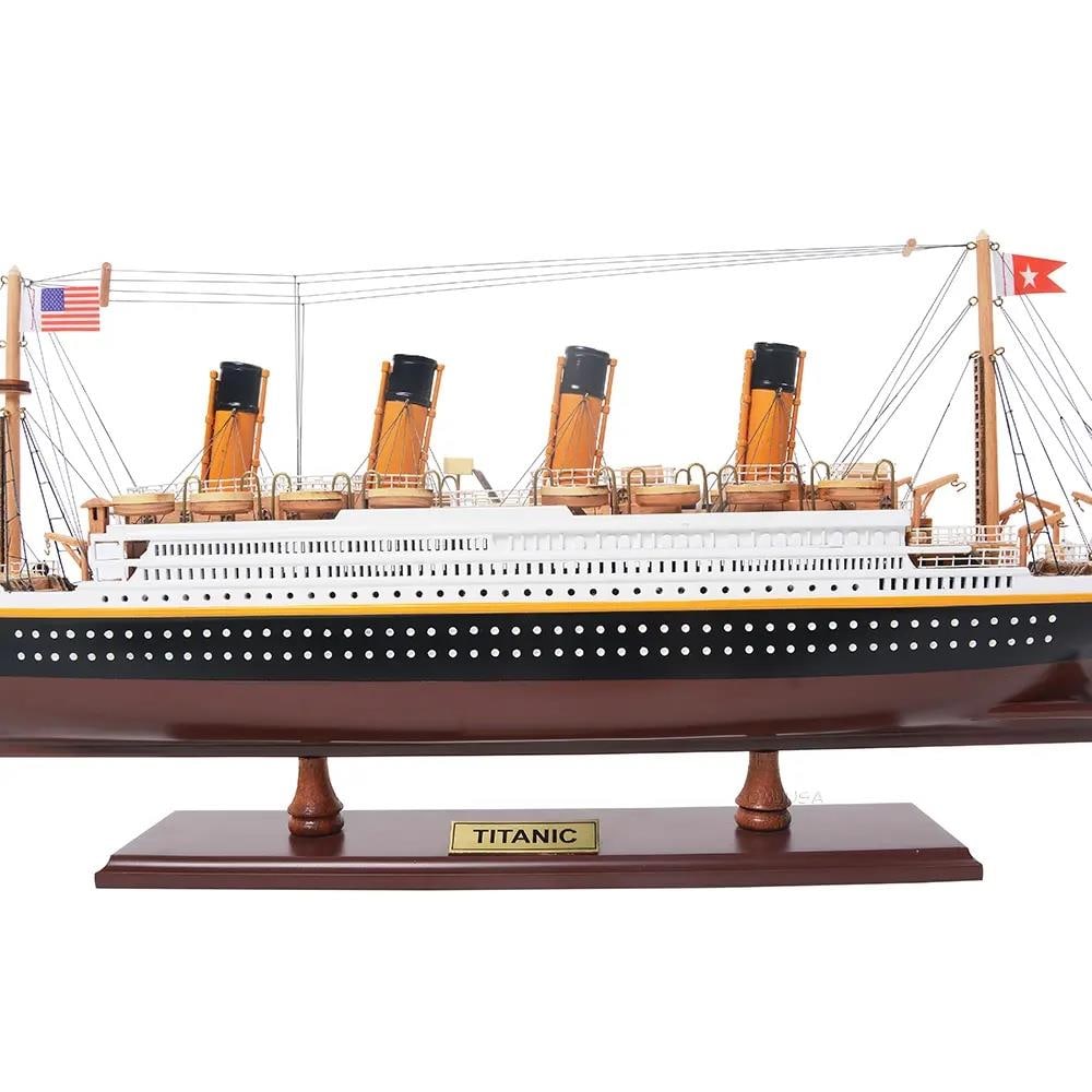 Handcrafted RMS Titanic Model Nautical Decor 10H 25W Plank-on-Frame (1 of 17)