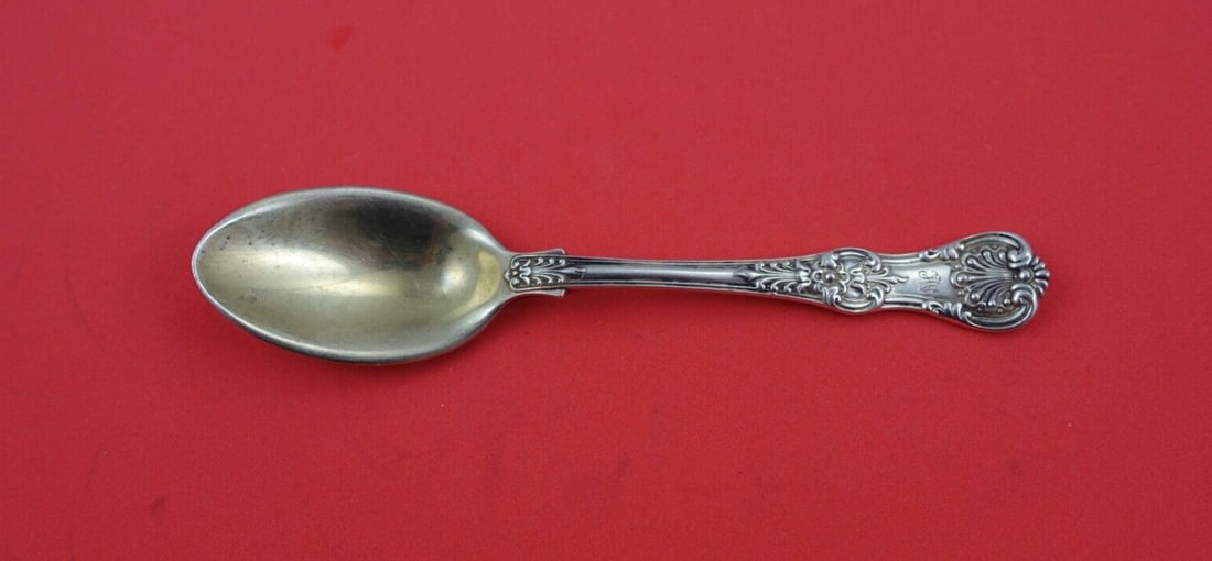 Tiffany & Co English King Sterling Silver Ice Cream Spoon 5 3/4": Tiffany & Co English King Sterling Silver Ice Cream Spoon 5 3/4" Indulge in a touch of elegance with this exquisite ice cream spoon from Tiffany & Co., crafted in the classic English King pattern. Thi