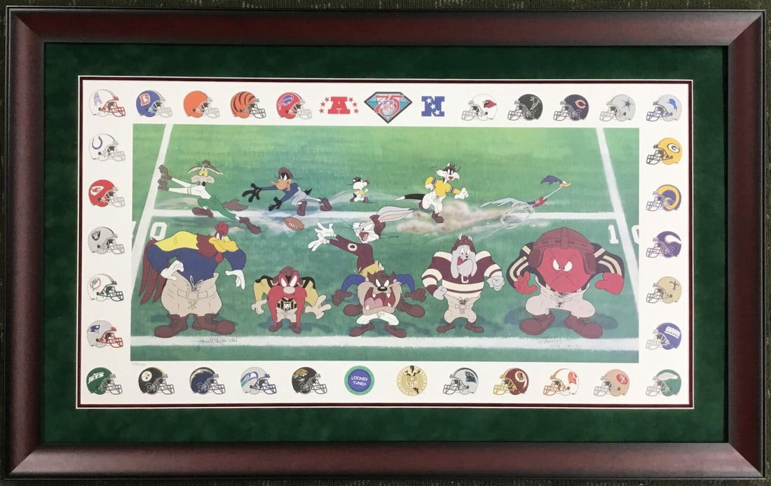 Looney Tunes Three Yards Cloud of Dust Signed Lithograph by McKimson Limited Edition: Looney Tunes Three Yards Cloud of Dust Signed Lithograph by McKimson Limited Edition Celebrate the playful spirit of the Looney Tunes with this captivating signed limited edition print titled "Three Y