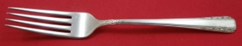 International Sterling Silver Courtship Dinner Fork 7 3/4 Vintage: International Sterling Silver Courtship Dinner Fork 7 3/4 Vintage This vintage dinner fork, measuring 7 3/4 inches, is part of the 'Courtship' pattern by International Sterling. Crafted from high-qual