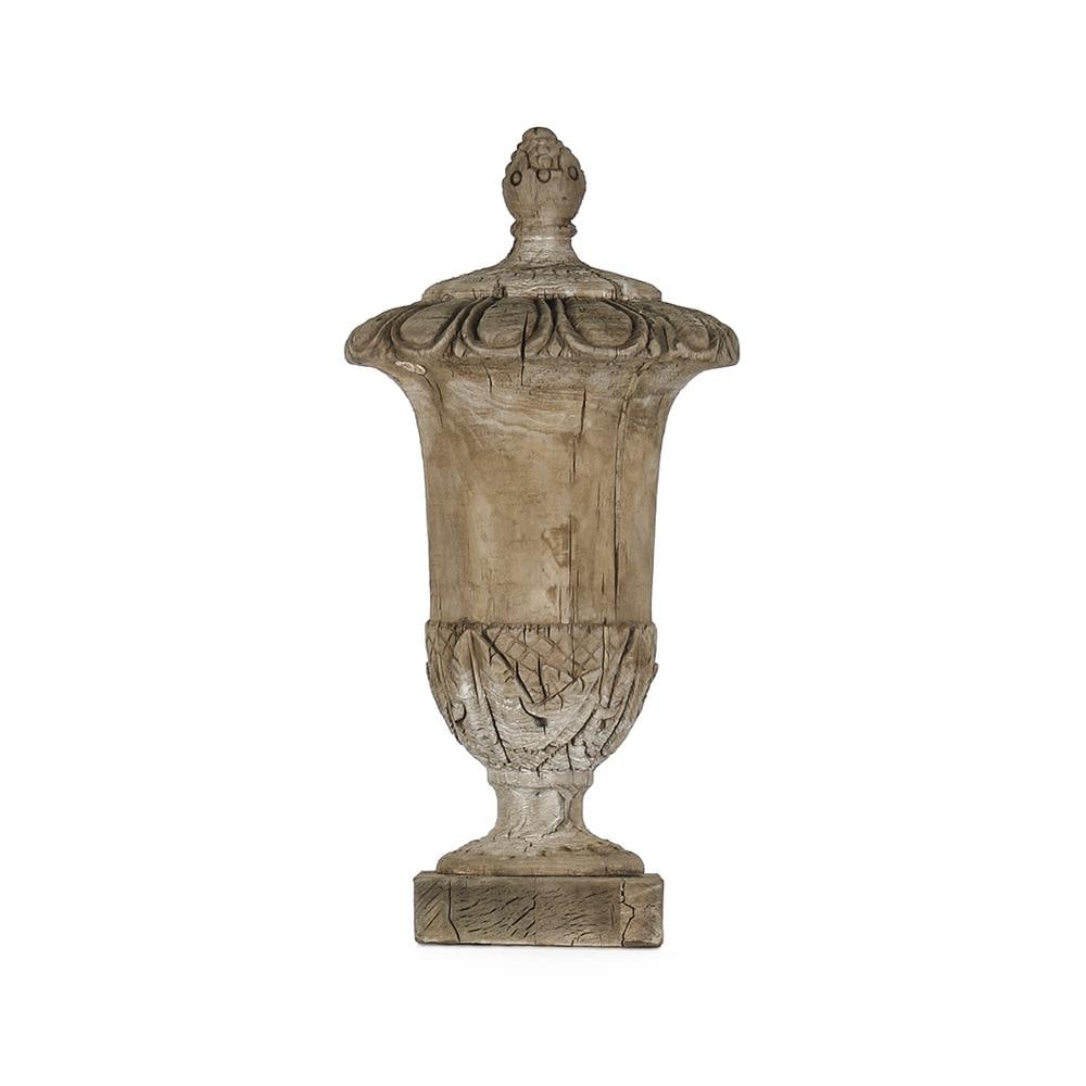 Zentique Chestnut Urn English Traditional Style 21H x 10W x 10D: Zentique Chestnut Urn English Traditional Style 21H x 10W x 10D Enhance your home decor with this Elegant Chestnut Urn, crafted in a classic antique or vintage style. This urn features a rich chestnut