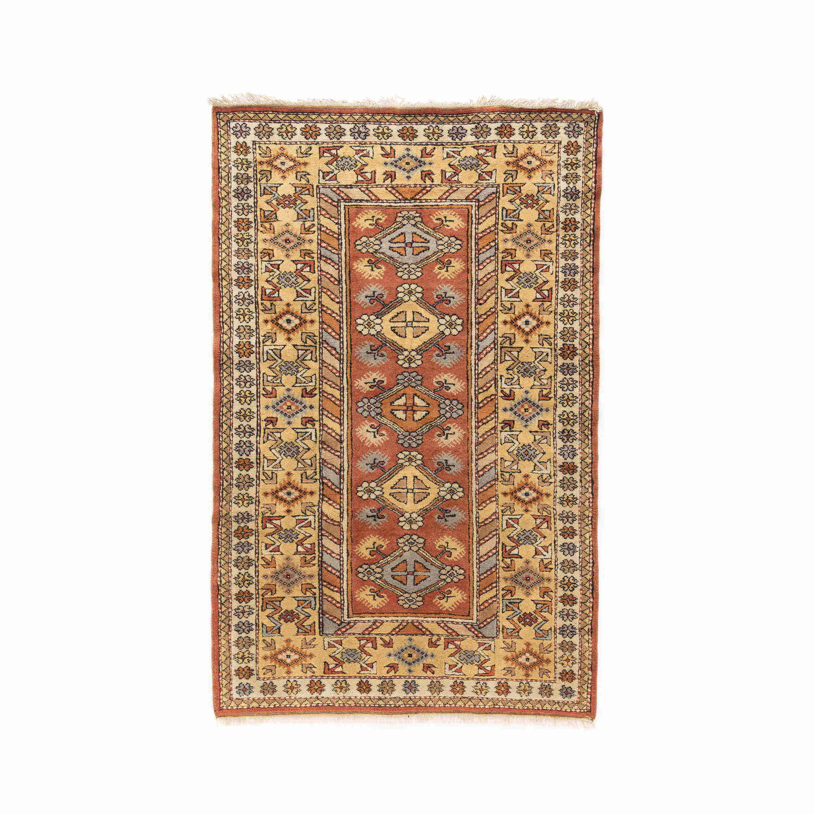 Authentic Handmade Milas Wool Carpet 190x123 CM Double Knots: Authentic Handmade Milas Wool Carpet 190x123 CM Double Knots This authentic handmade Milas carpet is crafted from high-quality wool on wool, featuring a traditional weaving technique with double knots