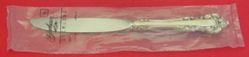 Gorham Medici New Sterling Silver Dinner Knife 9 3/4 Inch: Gorham Medici New Sterling Silver Dinner Knife 9 3/4 Inch This exquisite dinner knife from the Medici New pattern by Gorham is crafted from high-quality sterling silver and features a hollow handle pa