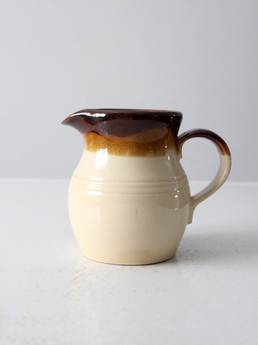 Charming Vintage Stoneware Pitcher with Brown Slip Glaze (1 of 10)
