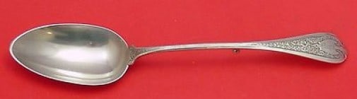 Wendt Florentine Sterling Silver Stuffing Spoon 11 1/4 Inch Monogrammed: Wendt Florentine Sterling Silver Stuffing Spoon 11 1/4 Inch Monogrammed This exquisite Florentine pattern stuffing spoon, crafted by Wendt in sterling silver, measures 11 1/4 inches. Produced between