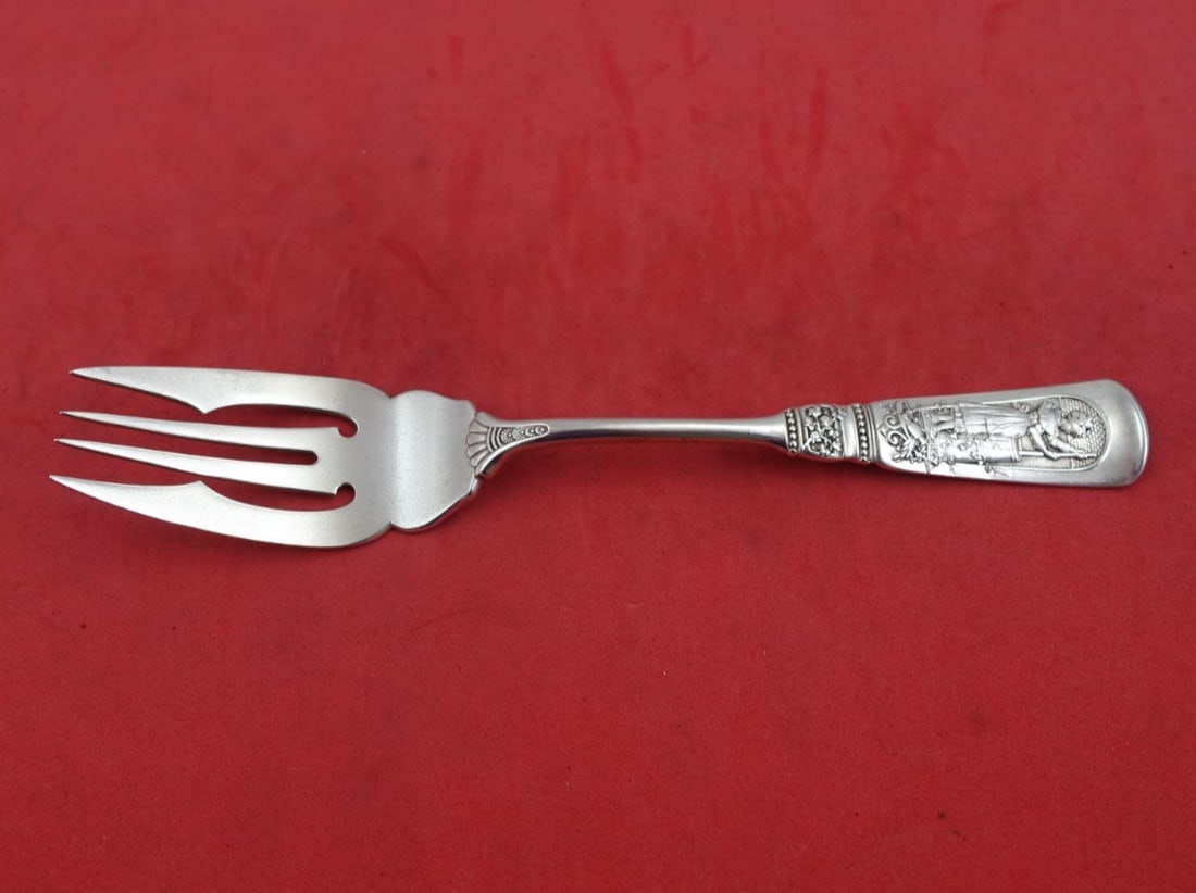 Gorham Fontainebleau Sterling Silver Fish Fork 6 5/8 Inch Frosted Heirloom: Gorham Fontainebleau Sterling Silver Fish Fork 6 5/8 Inch Frosted Heirloom Experience elegance with this Fontainebleau fish fork by Gorham, crafted from high-quality sterling silver (.925). Measuring
