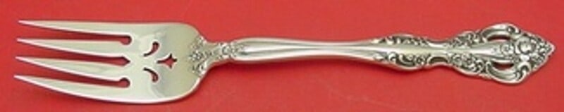 Oneida Michelangelo Sterling Silver Pierced Salad Fork 6 1/2" Flatware: Oneida Michelangelo Sterling Silver Pierced Salad Fork 6 1/2" Flatware Enhance your dining experience with this exquisite Michelangelo salad fork from Oneida. Crafted from high-quality sterling silver