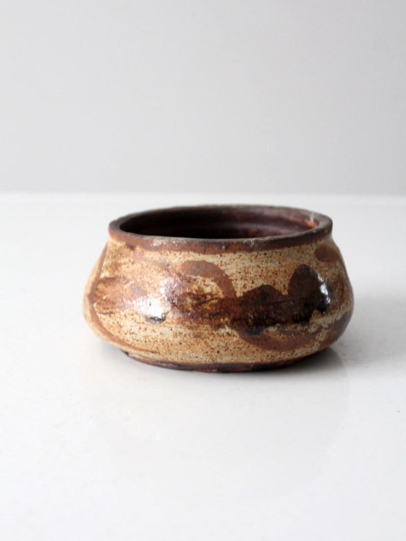 Handmade Vintage Studio Pottery Bowl with Abstract Design (1 of 10)