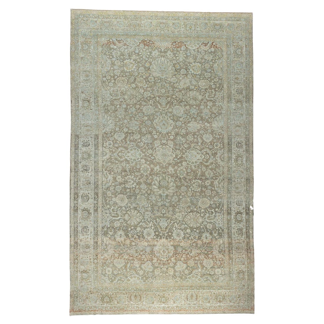 Zabihi Collection 20th Century Persian Kashan Carpet Wool Hand-Woven 11'6'' x 19'3'': Zabihi Collection 20th Century Persian Kashan Carpet Wool Hand-Woven 11'6'' x 19'3'' This exquisite antique Persian Kashan carpet from the Zabihi Collection features a stunning American Classical styl