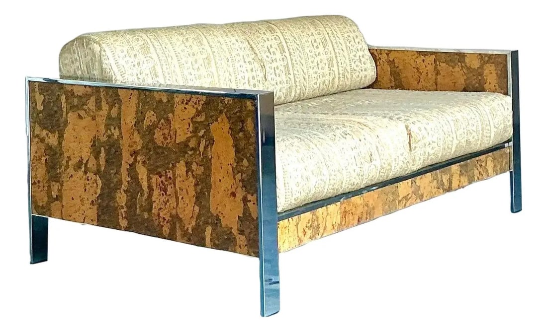 Rare Adrian Pearsall Cork Loveseat for Craft Associates Mid-Century Modern: Rare Adrian Pearsall Cork Loveseat for Craft Associates Mid-Century Modern Discover a rare and exceptional loveseat designed by the legendary Adrian Pearsall for Craft Associates. This stunning piece