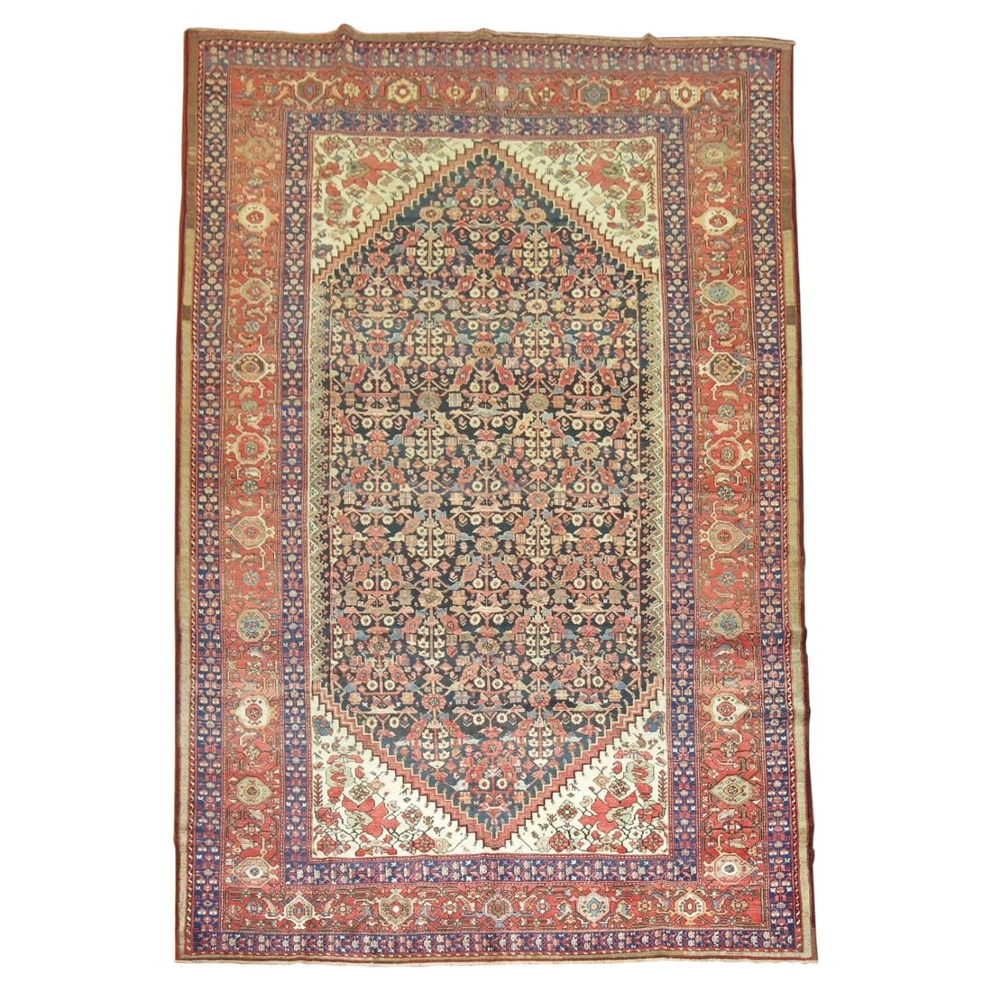 Zabihi Collection Persian Malayer Tribal Rug Navy Wool 7'11 x 12'5: Zabihi Collection Persian Malayer Tribal Rug Navy Wool 7'11 x 12'5 Enhance your living space with this stunning Navy Camel Room Size Persian Malayer Rug, a beautiful example of artisanal craftsmanship