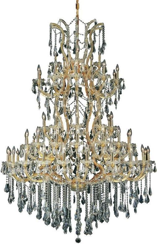 Maria Theresa Gold Bowl Chandelier 61 Lights Clear Royal-Cut Crystal: Maria Theresa Gold Bowl Chandelier 61 Lights Clear Royal-Cut Crystal Illuminate your space with the exquisite Maria Theresa Gold Chandelier, featuring an impressive 61 lights. This stunning bowl chand
