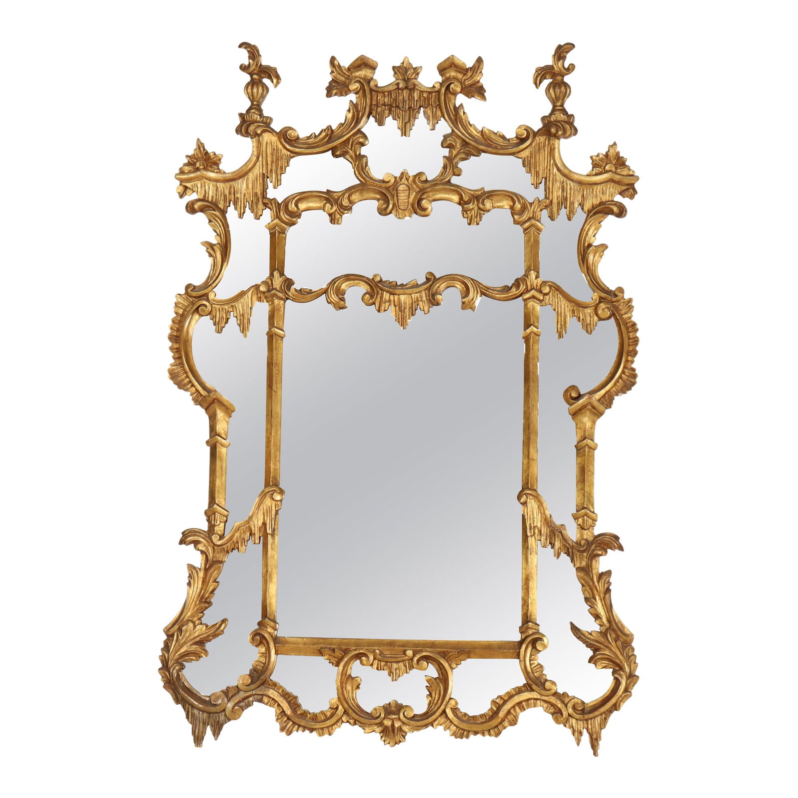 Antique French Rococo Gilt Wood Mirror C1930 47x32 (1 of 13)
