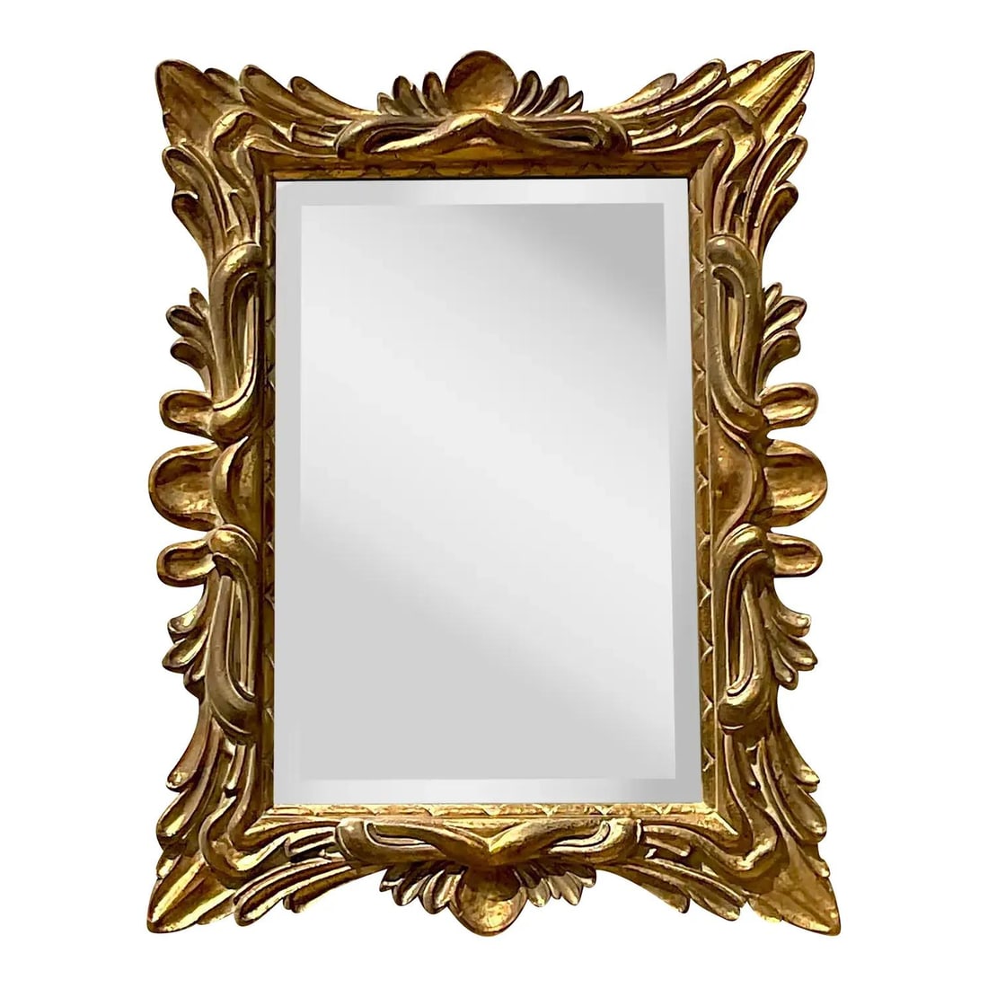 Vintage Regency Gilt Wall Mirror Bright Gold 37.5 x 49.5 (1 of 7)