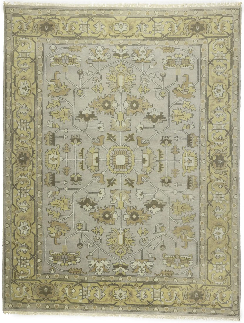 Handmade Floral Oushak Chobi Area Rug 9'1 x 11'9 Wool Modern Design: Handmade Floral Oushak Chobi Area Rug 9'1 x 11'9 Wool Modern Design Enhance your living space with this exquisite Handmade Floral Classic Design Oushak Chobi Oriental Rug, expertly crafted to bring a