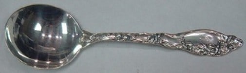 International Sterling Silver Mille Fleurs Gumbo Soup Spoon 6 7/8": International Sterling Silver Mille Fleurs Gumbo Soup Spoon 6 7/8" This exquisite gumbo soup spoon features the Mille Fleurs pattern by International Sterling, crafted from high-quality sterling silve