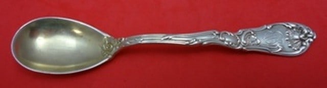 Gorham Hanover Sterling Silver Gold Washed Egg Spoon 4 3/4": Gorham Hanover Sterling Silver Gold Washed Egg Spoon 4 3/4" Introducing the Hanover by Gorham Sterling Silver Egg Spoon, a beautiful blend of elegance and function. Crafted from high-quality sterling