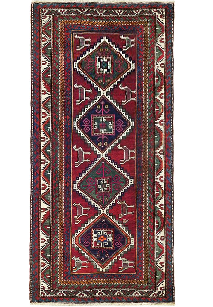 5'10" x 10'5" Semi Antique Russian Kazak Runner Handmade Wool Rug: 5'10" x 10'5" Semi Antique Russian Kazak Runner Handmade Wool Rug Free continental US Shipping Transform your living space with this stunning Semi Antique Russian Kazak Runner, expertly handwoven in t