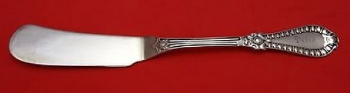 Wood & Hughes Gadroon Sterling Silver Master Butter Knife 7 5/8" Monogrammed: Wood & Hughes Gadroon Sterling Silver Master Butter Knife 7 5/8" Monogrammed Add a touch of elegance to your table setting with this master butter knife from the Gadroon pattern by Wood & Hughes. Craf