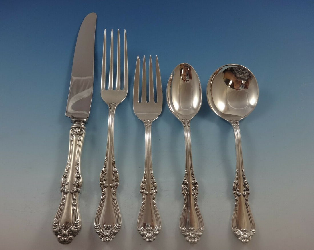 Countess Frank Smith Sterling Silver Flatware Set for 12 66 Pieces: Countess Frank Smith Sterling Silver Flatware Set for 12 66 Pieces Elevate your dining experience with the Countess by Frank Smith Sterling Silver Flatware Service for 12. Crafted between 1900 and 194