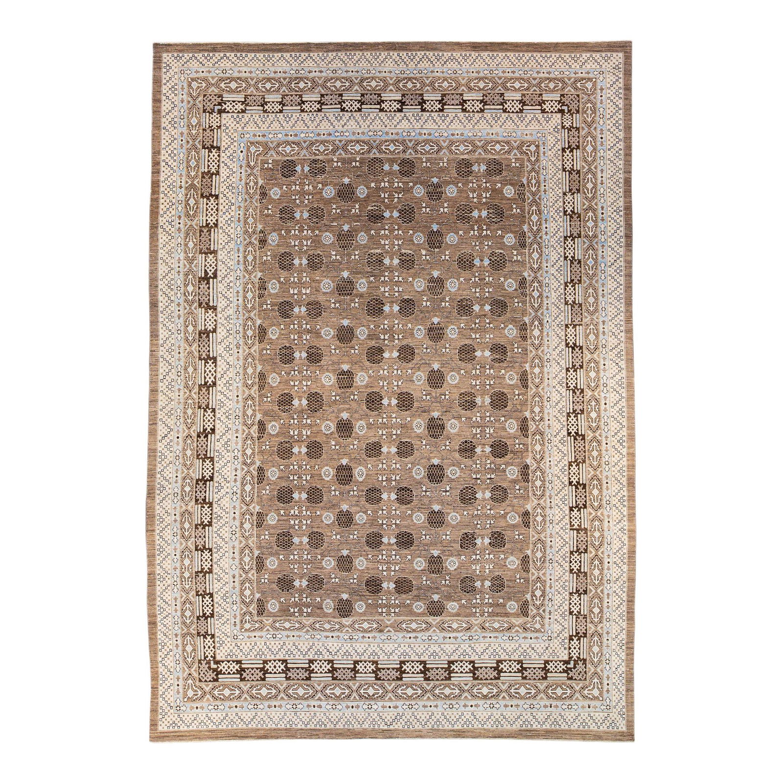 Handmade Modern Khotan Style Wool Area Rug 12'3 x 17' (1 of 9)