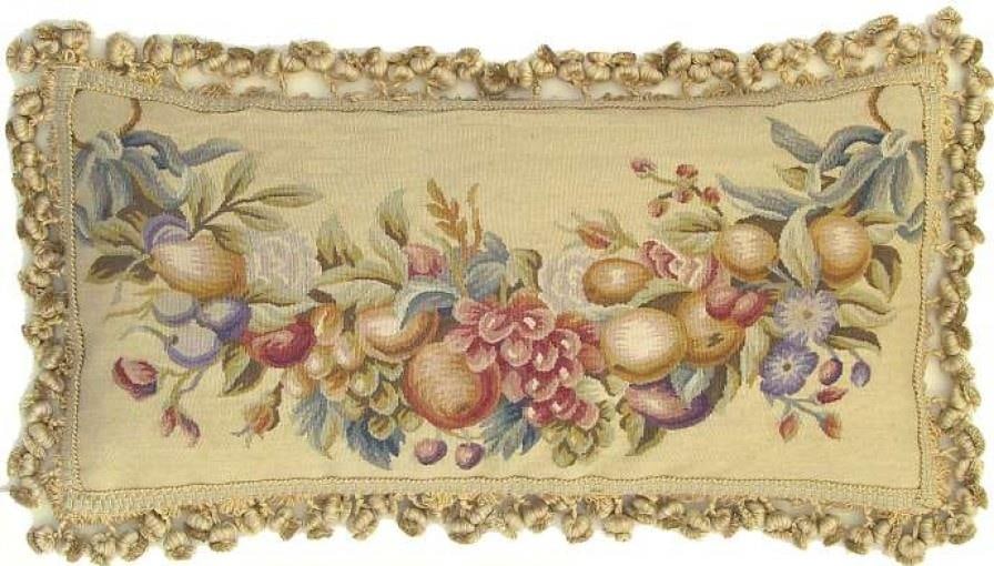 Provence Home Aubusson Style Velvet Velour Pillow 12x24 Tan: Provence Home Aubusson Style Velvet Velour Pillow 12x24 Tan Enhance your home decor with this elegantly trimmed Aubusson-style throw pillow. Crafted from luxurious hand-dyed velvet velour, this pillow