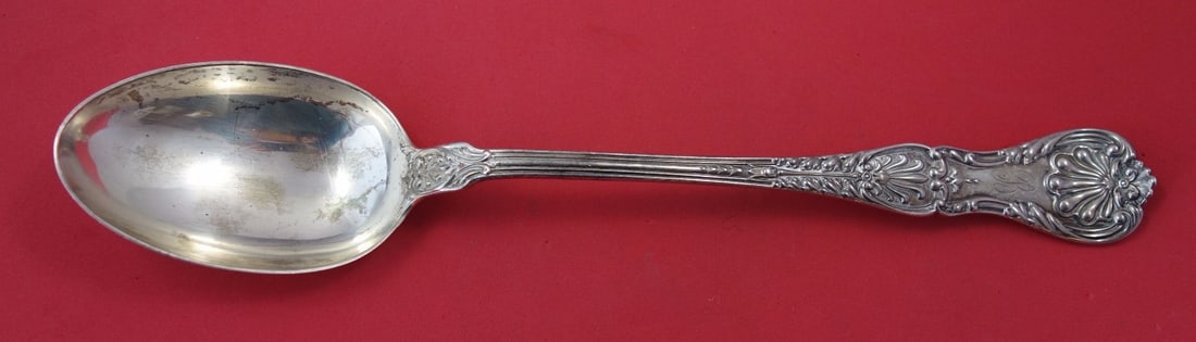 Gorham King George Sterling Silver Serving Spoon 12 Inch: Gorham King George Sterling Silver Serving Spoon 12 Inch This exquisite King George serving spoon is crafted by Gorham from high-quality sterling silver. Dating back to 1850-1899, it features a classi