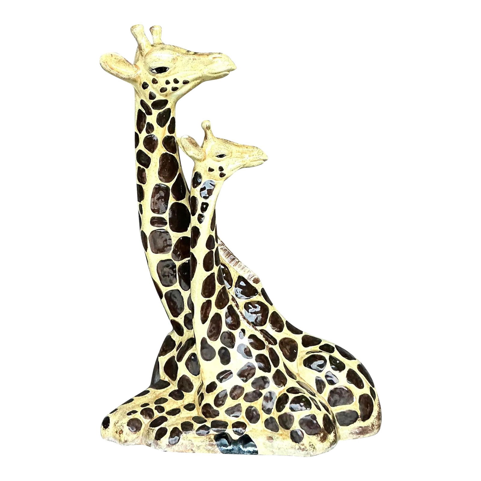 Vintage Boho Ceramic Giraffe 23in Whimsical Decor: Vintage Boho Ceramic Giraffe 23in Whimsical Decor Enhance your decor with this Vintage Boho Glazed Ceramic Giraffe. This charming piece showcases intricate detailing and a vibrant glazed finish, makin