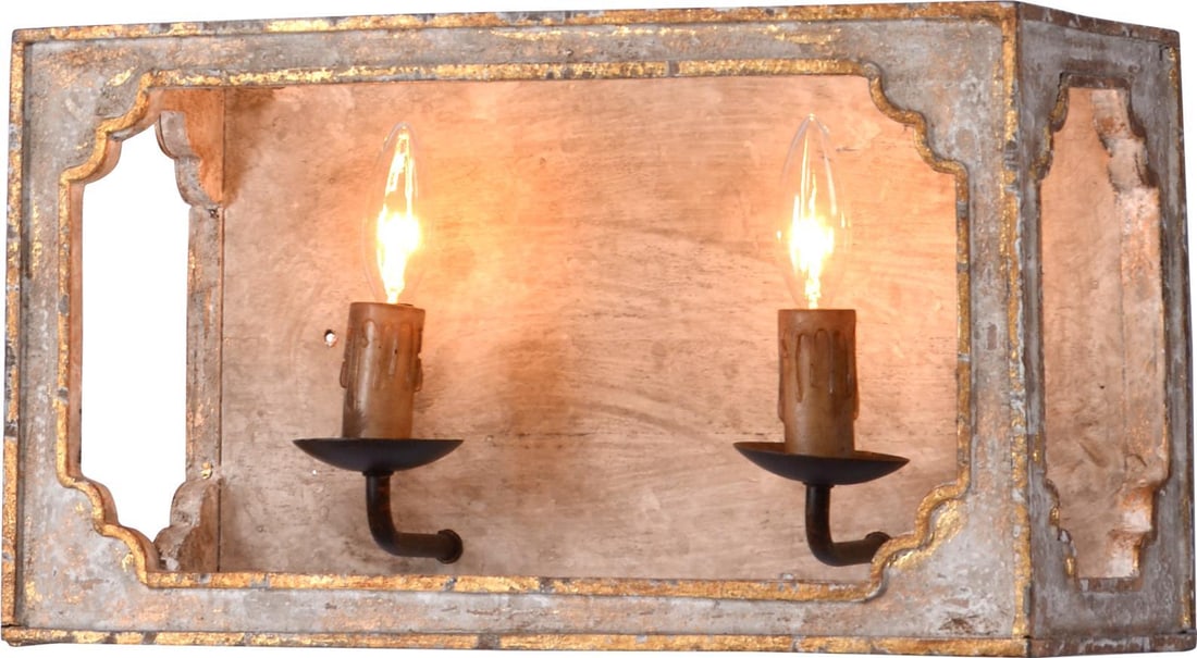 Terracotta Nadia White Sconce 2-Light UL-Listed: Terracotta Nadia White Sconce 2-Light UL-Listed Illuminate your space with the Hand-Crafted Terracotta Nadia Sconce, designed in a charming antique style. This elegant lighting fixture features a beau