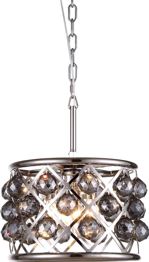 Madison Pendant Light Polished Nickel with Crystal Silver Shade: Madison Pendant Light Polished Nickel with Crystal Silver Shade Illuminate your space with the Madison Pendant, a stunning blend of elegance and modern design. This transitional-style pendant light fe